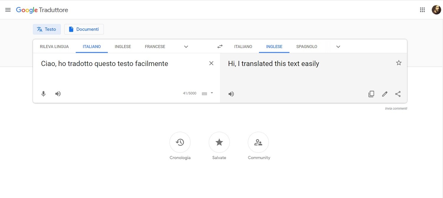 google traduttore anteprima